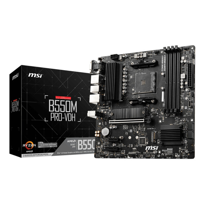 MSI MSI B550M PRO-VDH moederbord AMD B550 Socket AM4 micro ATX