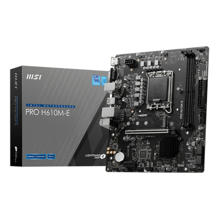 MSI MSI PRO H610M-E moederbord Intel H610 LGA 1700 micro ATX