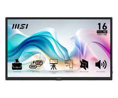 MSI MSI PRO MP165DE E6 Draagbare televisie en monitoor Draagbare monitor Zwart 39,6 cm (15.6") LED 1920 x 1080 Pixels