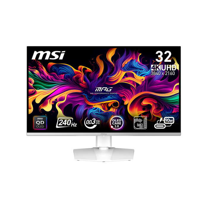 MSI MSI MPG 321URXWDE QD-OLED computer monitor 80 cm (31.5") 3840 x 2160 Pixels 4K Ultra HD Wit