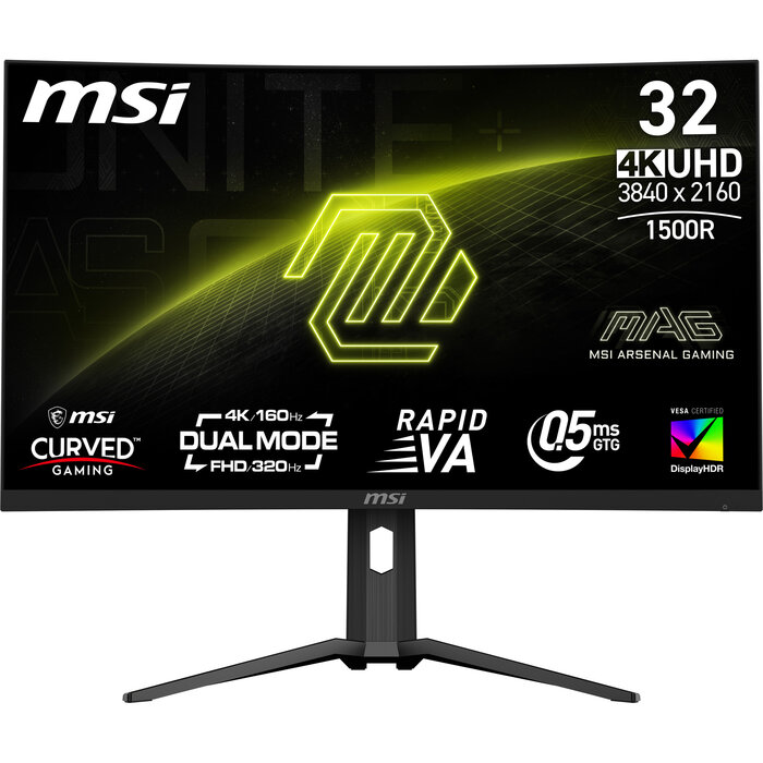 MSI MSI MAG 321CUPDF computer monitor 80 cm (31.5") 3840 x 2160 Pixels 4K Ultra HD LCD Zwart