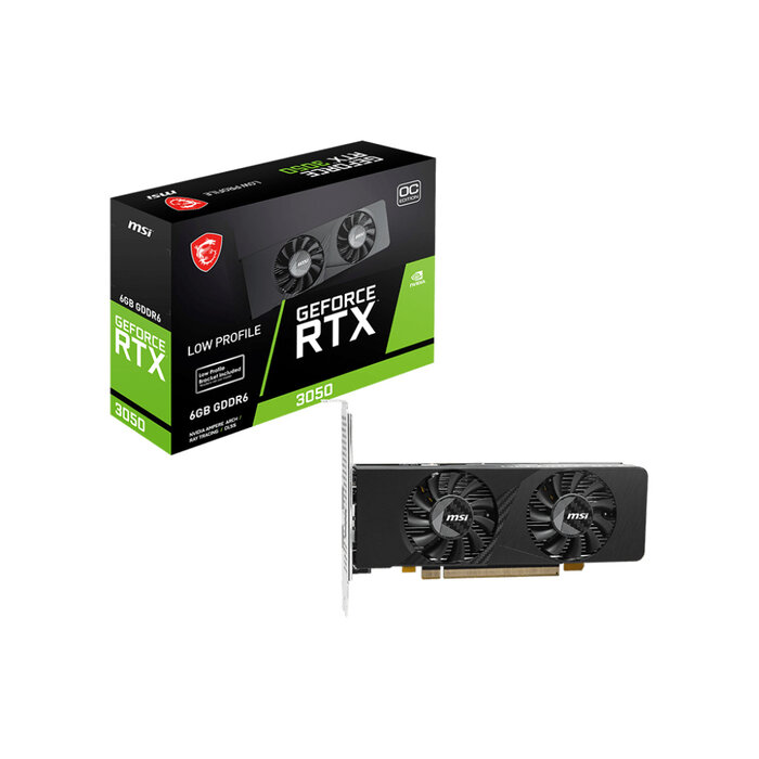 MSI MSI GEFORCE RTX 3050 LP E 6G OC videokaart NVIDIA 6 GB GDDR6