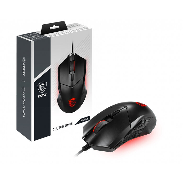 MSI MSI Clutch GM08 muis Gamen Ambidextrous USB Type-A Optisch 4200 DPI