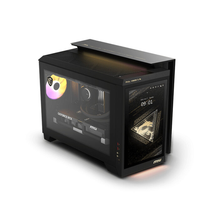 MSI MSI MEG Vision X AI 2NVR7-236AT Intel Core Ultra 7 265K 64 GB DDR5-SDRAM 2 TB SSD NVIDIA GeForce RTX 5070 Ti Windows 11 Home Desktop PC Zwart