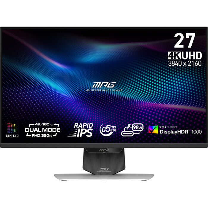 MSI MSI MPG 274URDFWDE E16M computer monitor 68,6 cm (27") 3840 x 2160 Pixels 4K Ultra HD LED Zwart, Wit