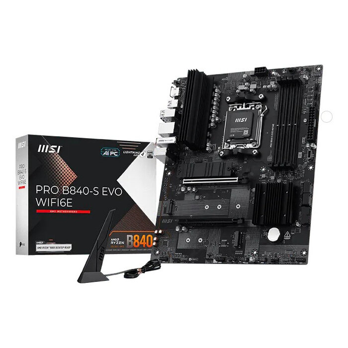 MSI MSI Pro B840-S EVO WIFI6E AMD B840 Socket AM5 ATX