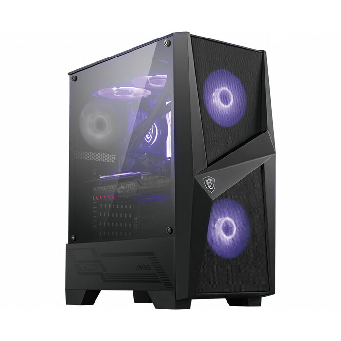MSI MSI MAG Forge 100M Midi Tower Zwart, Transparant
