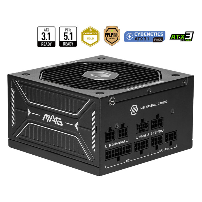 MSI MSI MAG A750GLS PCIE5 power supply unit 750 W 24-pin ATX ATX Zwart