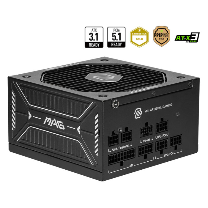 MSI MSI MAG A650GLS PCIE5 power supply unit 650 W 24-pin ATX ATX Zwart