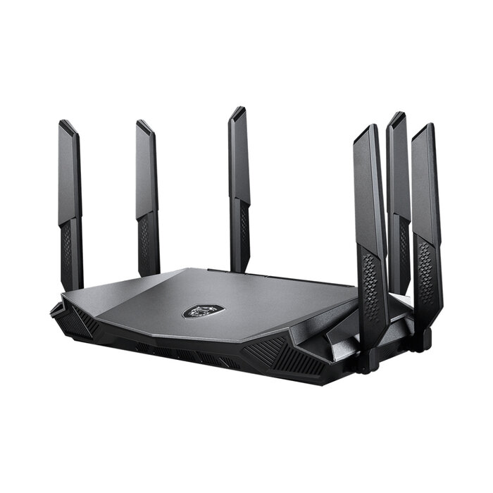 MSI MSI RadiX AX6600 WiFi 6 Tri-Band draadloze router Gigabit Ethernet Tri-band (2.4 GHz / 5 GHz / 5 GHz) Zwart