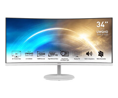 MSI MSI Pro MP341CQWDE computer monitor 86,4 cm (34") 3440 x 1440 Pixels UltraWide Quad HD Wit