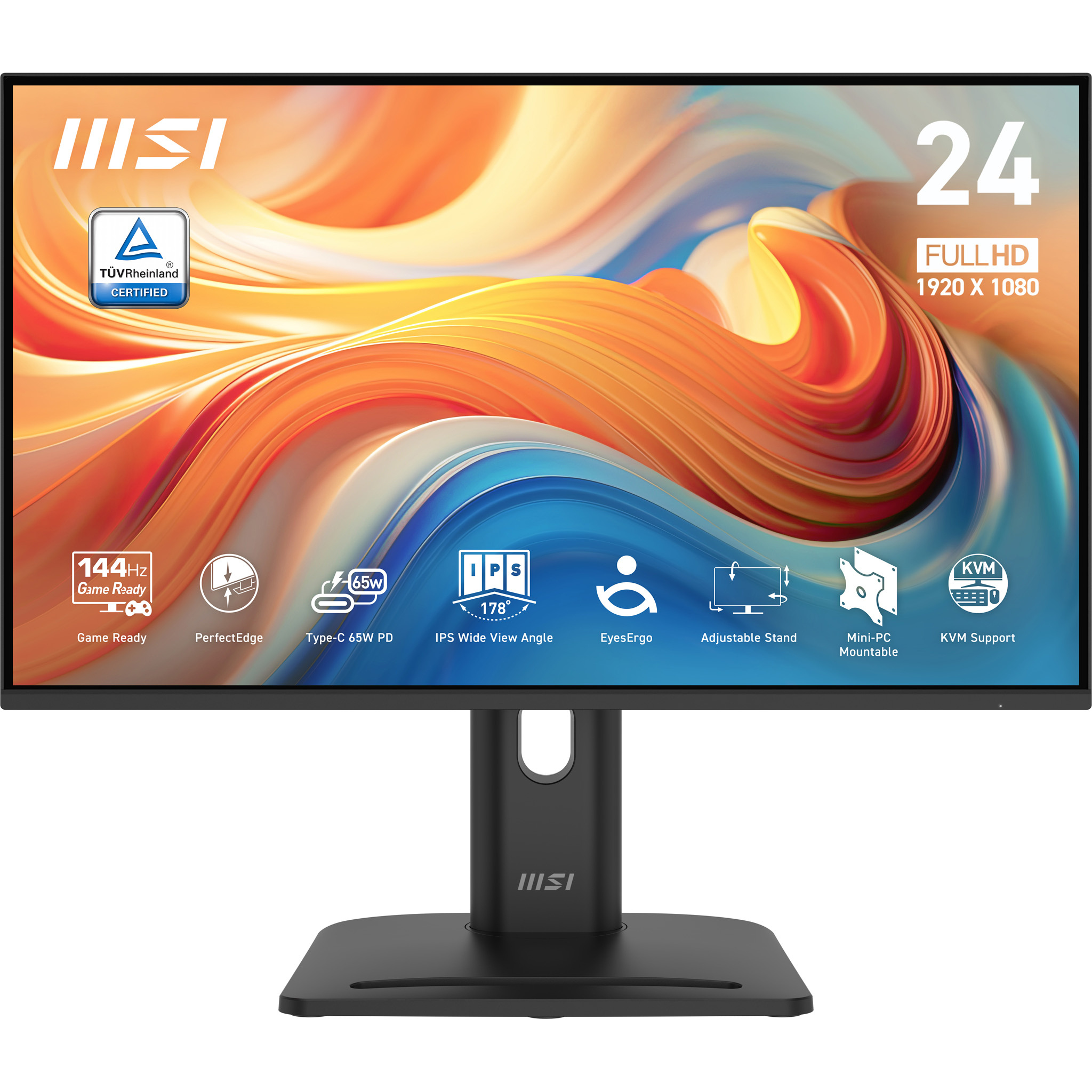 MSI MSI Pro MP245PHG E14 computer monitor 60,5 cm (23.8") 1920 x 1080 Pixels Full HD LCD Zwart