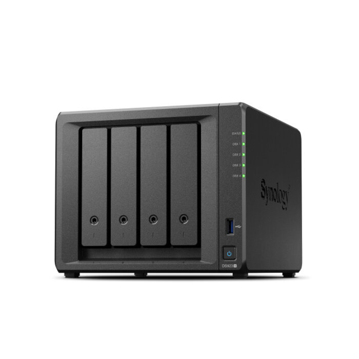 Synology Synology DiskStation DS923+ data-opslag-server NAS Tower Ryzen Embedded R1600 4 GB DDR4L 0 TB DiskStation Manager Zwart