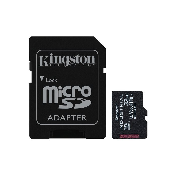 Kingston Kingston Technology 32GB microSDHC Industrial C10 A1 pSLC-kaart + SD-adapter