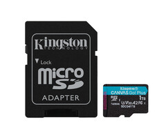 Kingston Kingston Technology 1TB microSDXC Canvas Go! Plus Gen4 200MB/s A2 U3 V30 kaart + adapter