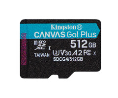 Kingston Kingston Technology 512GB microSDXC Canvas Go! Plus Gen4 200R A2 U3 enkel pakket zonder adapter