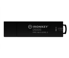 Kingston Kingston Technology IronKey 32GB D500S FIPS 140-3 niveau 3 AES-256