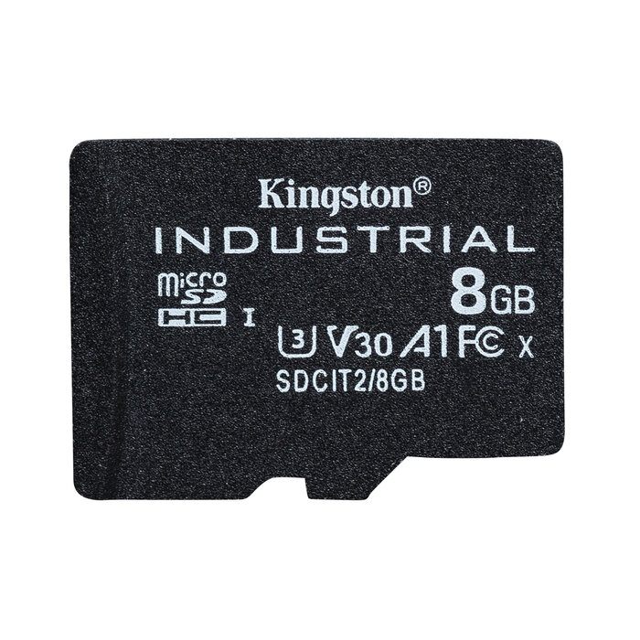 Kingston Kingston Technology 8GB microSDHC Industrial C10 A1 pSLC-kaart enkele verpakking zonder adapter