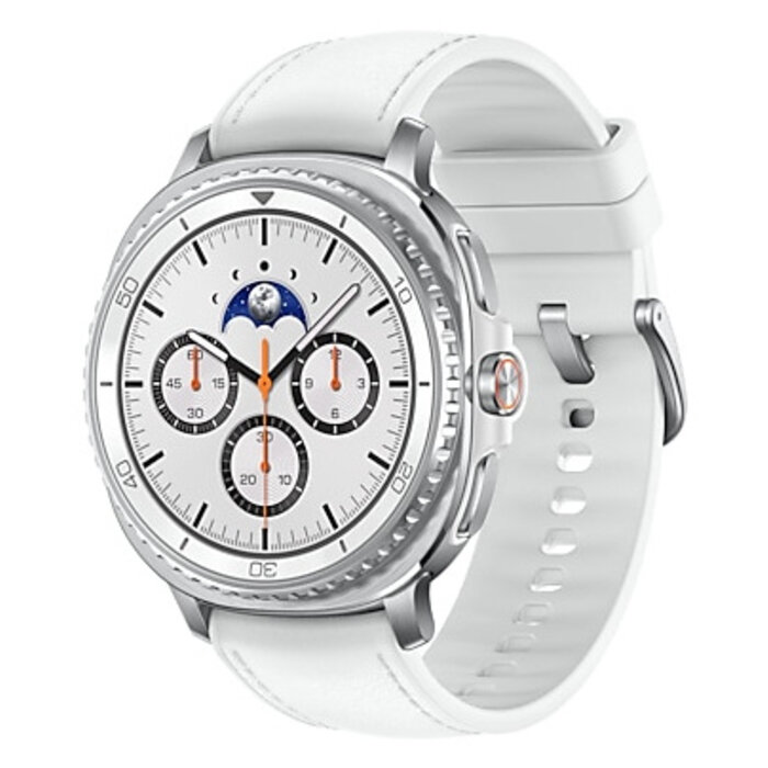 Samsung Samsung Galaxy Watch 8 Classic 3,3 cm (1.3") AMOLED 46 mm Digitaal 438 x 438 Pixels Touchscreen Zilver Wifi GPS