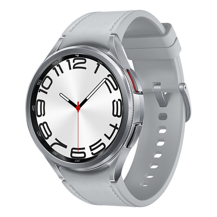 Samsung Samsung Galaxy Watch6 Classic SM-R960NZSADBT smartwatch & sportwatch 3,81 cm (1.5") OLED 47 mm Digitaal 480 x 480 Pixels Touchscreen Zilver Wifi GPS