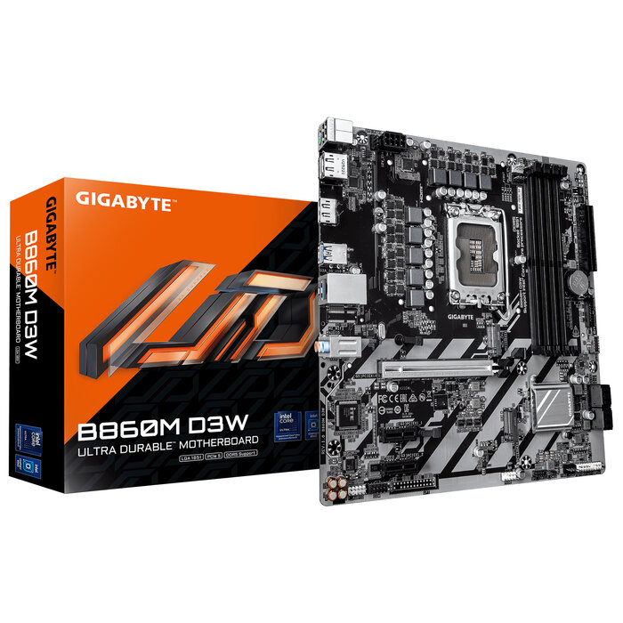 Gigabyte GIGABYTE B860M D3W moederbord Intel B860 LGA 1851 (Socket V1) micro ATX