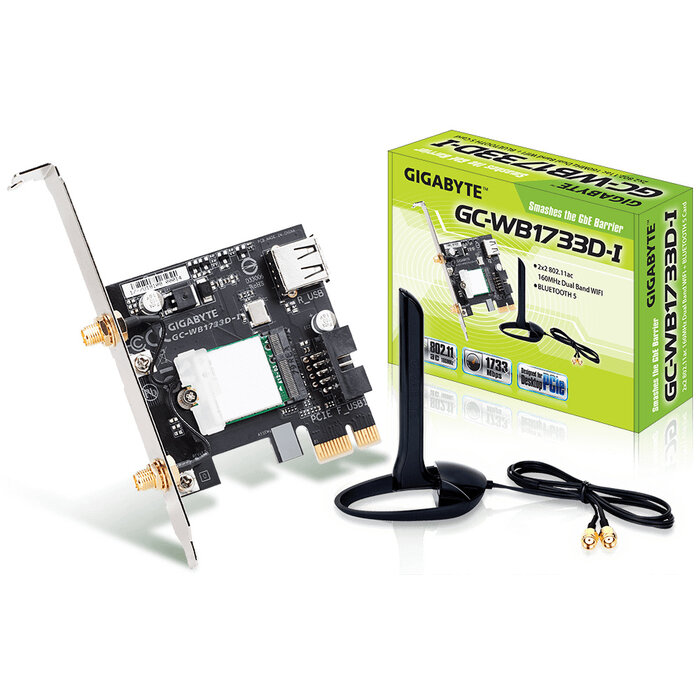 Gigabyte GIGABYTE GC-WB1733D-I netwerkkaart Intern WLAN / Bluetooth 1733 Mbit/s