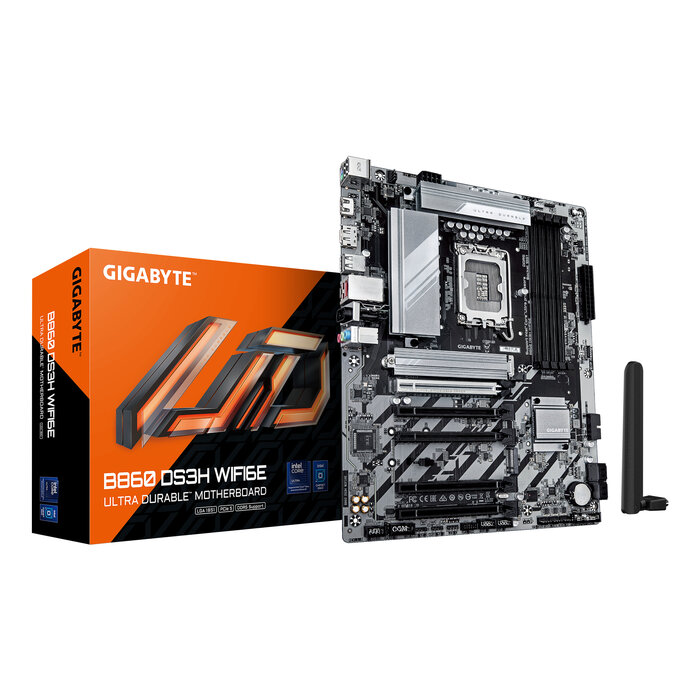 Gigabyte GIGABYTE B860 DS3H WIFI6E moederbord Intel B860 LGA 1851 (Socket V1) ATX