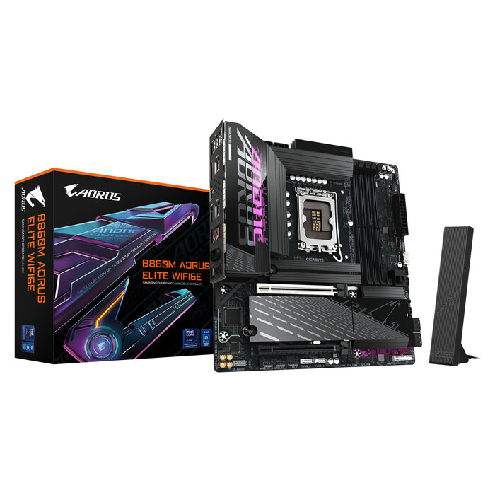 Gigabyte GIGABYTE B860M AORUS ELITE WIFI6E Intel B860 LGA 1851 (Socket V1) micro ATX
