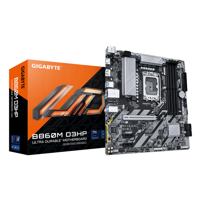 Gigabyte GIGABYTE B860M D3HP moederbord Intel B860 LGA 1851 (Socket V1) micro ATX