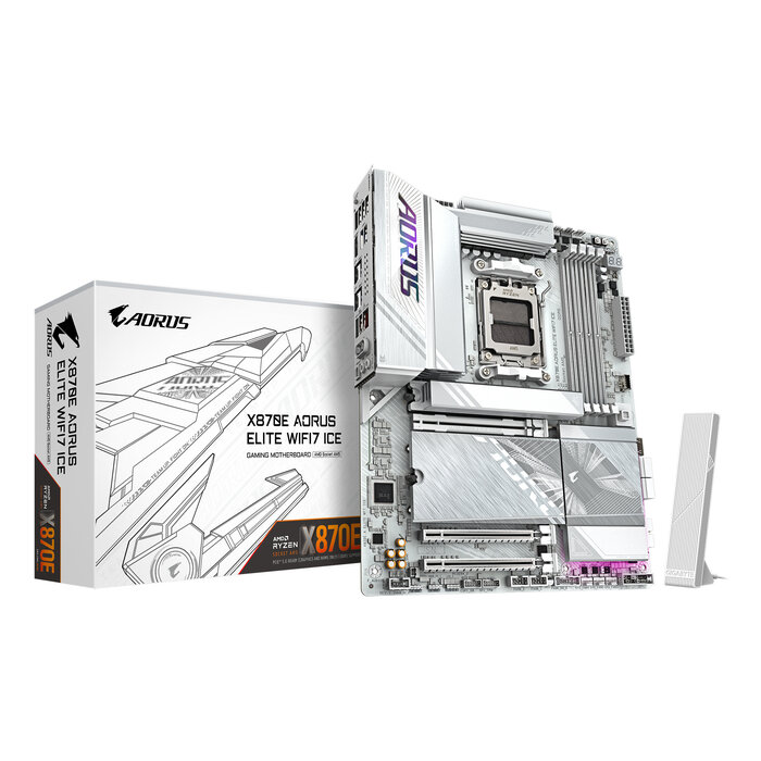 Gigabyte GIGABYTE X870E AORUS ELITE WIFI7 ICE AMD X870E Socket AM5 ATX