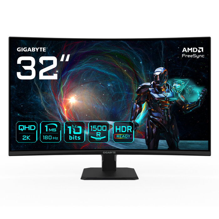 Gigabyte GIGABYTE GS32QCA computer monitor 80 cm (31.5") 2560 x 1440 Pixels Quad HD LED Zwart