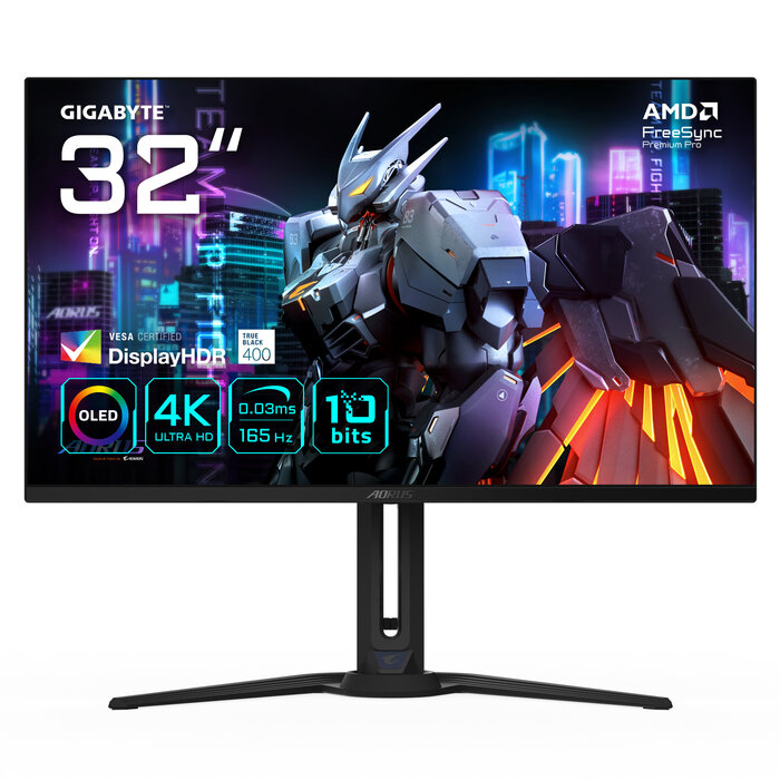 Gigabyte GIGABYTE AORUS FO32U EK computer monitor 80 cm (31.5") 3840 x 2160 Pixels 4K Ultra HD OLED Zwart