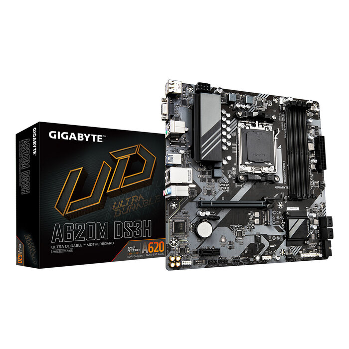 Gigabyte GIGABYTE A620M DS3H moederbord AMD A620 Socket AM5 micro ATX