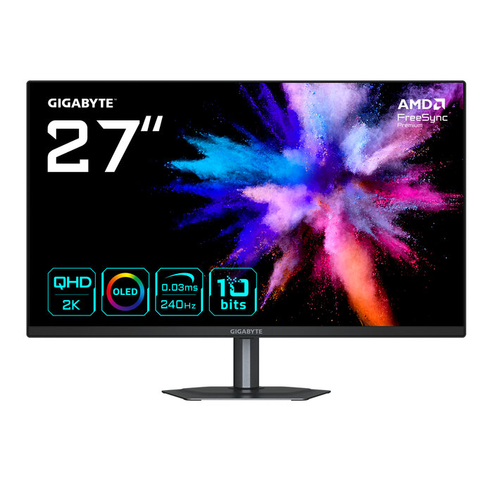Gigabyte GIGABYTE GO27Q24 computer monitor 68,6 cm (27") 2560 x 1440 Pixels Quad HD QD-OLED Zwart