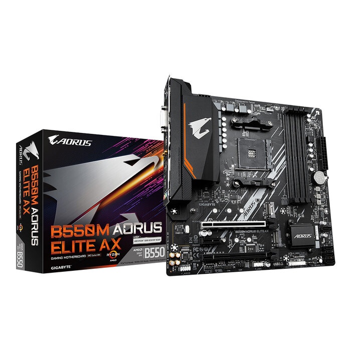 Gigabyte GIGABYTE B550M AORUS ELITE AX moederbord AMD B550 Socket AM4 micro ATX