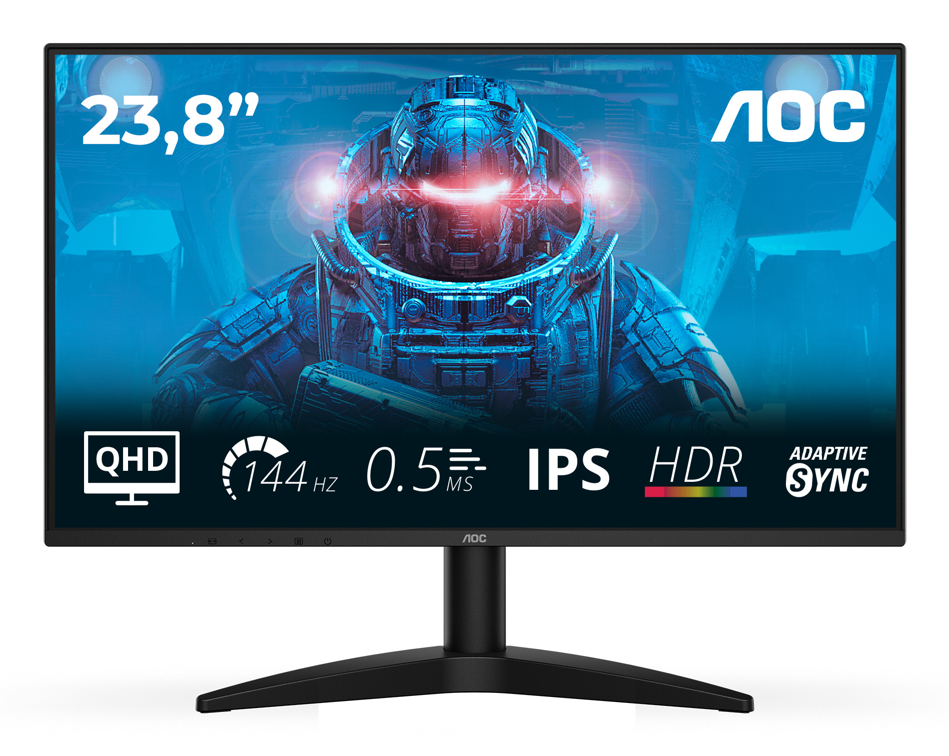 AOC AOC B3 Q24B36X computer monitor 60,5 cm (23.8") 2560 x 1440 Pixels Quad HD LED Zwart