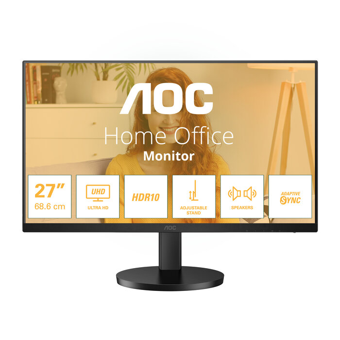 AOC AOC U27B3AF computer monitor 68,6 cm (27") 3840 x 2160 Pixels 4K Ultra HD LED Zwart