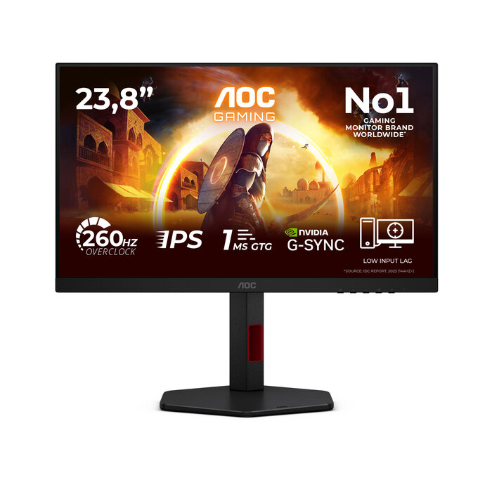 AOC AOC G4 24G4ZR computer monitor 60,5 cm (23.8") 1920 x 1080 Pixels Full HD LED Zwart, Rood