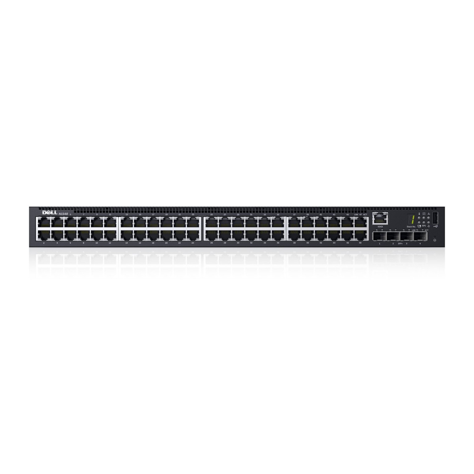 Dell DELL N1548 Managed L3 Gigabit Ethernet (10/100/1000) 1U Zwart