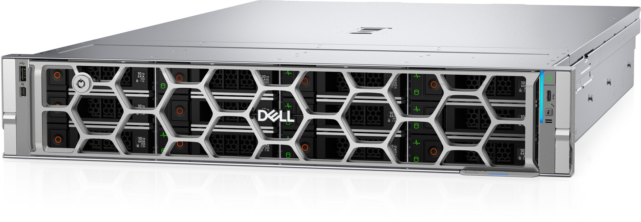 Dell DELL R570 server 1,92 TB Rack (2U) Intel Xeon 6 6517P 3,2 GHz 32 GB DDR5-SDRAM 1100 W