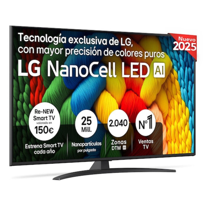 LG LG NanoCell AI 55NANO81A6A 139,7 cm (55") 4K Ultra HD Smart TV Wifi Zwart