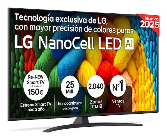 LG LG NanoCell AI 55NANO81A6A 139,7 cm (55") 4K Ultra HD Smart TV Wifi Zwart