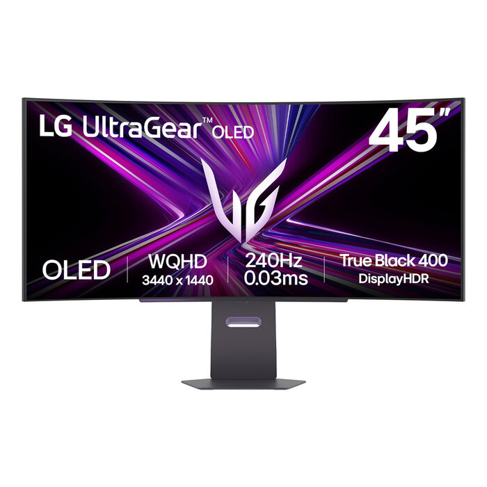 LG LG 45GX900A-B computer monitor 113 cm (44.5") 3440 x 1440 Pixels Wide Quad HD OLED Zwart