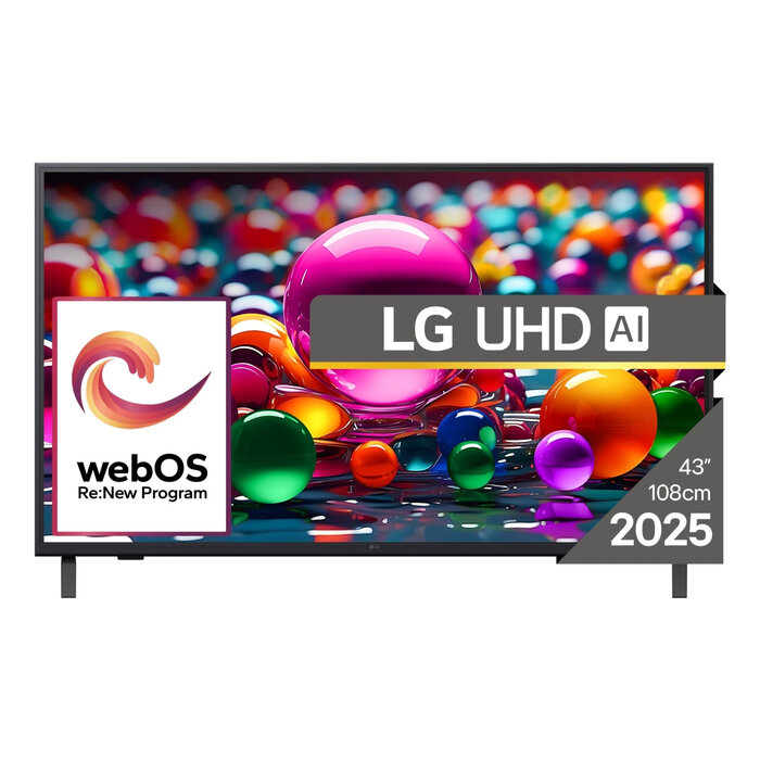 LG LG 43UA74003LB tv 109,2 cm (43") 4K Ultra HD Smart TV Wifi Zwart