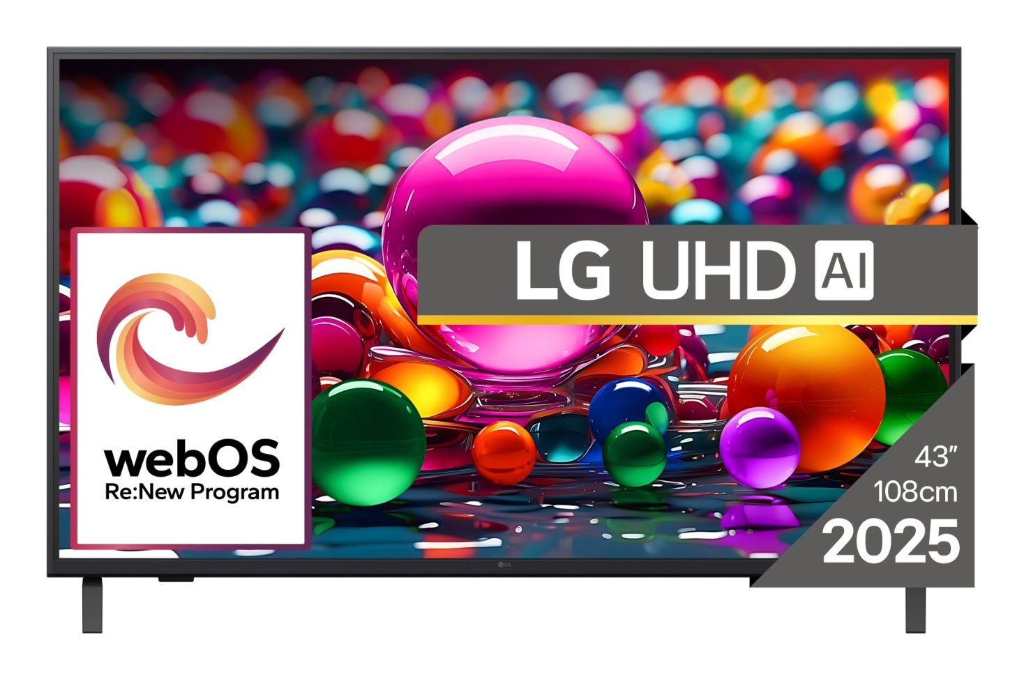 LG LG 43UA74003LB tv 109,2 cm (43") 4K Ultra HD Smart TV Wifi Zwart