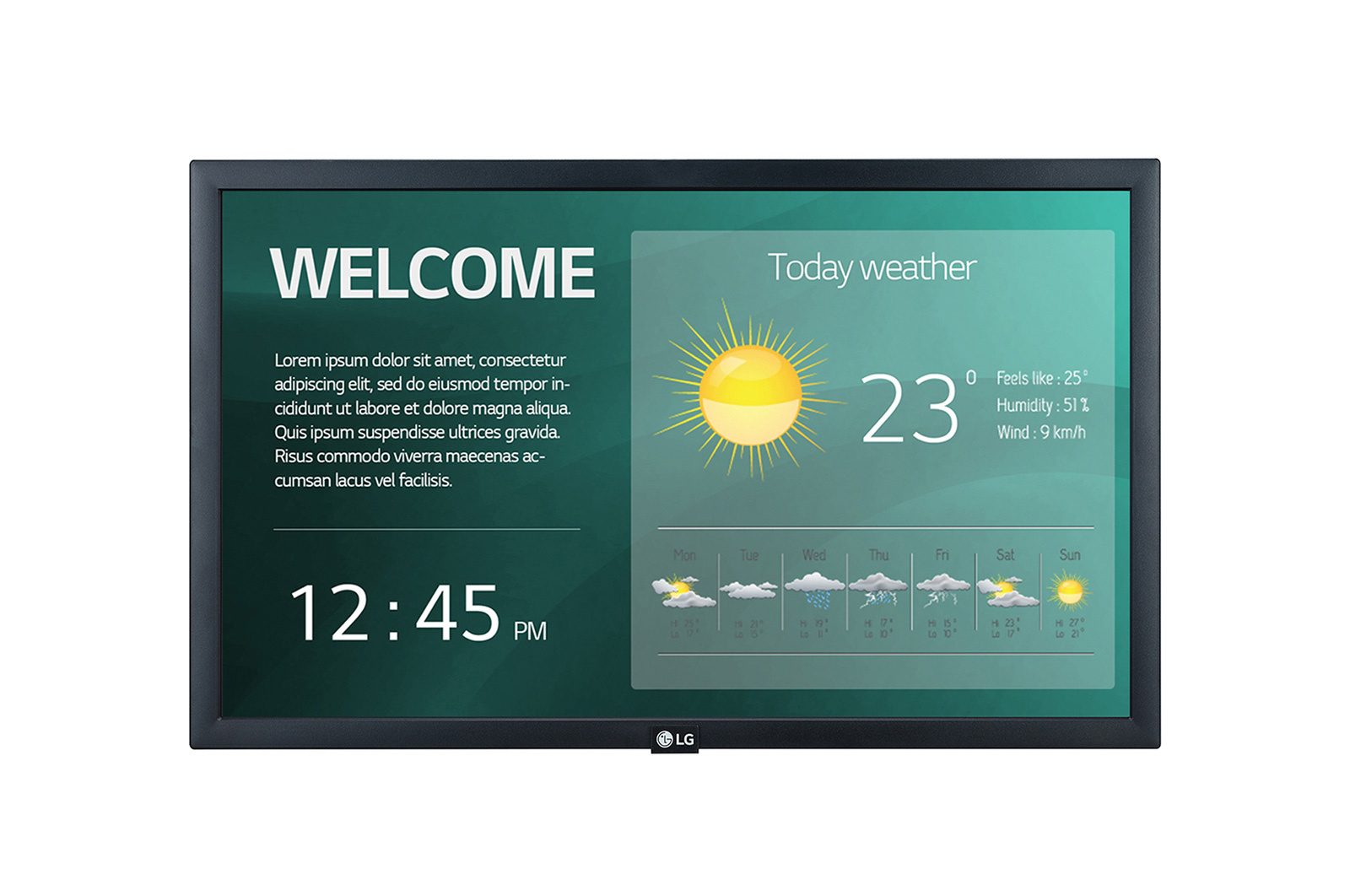 LG LG 22SM3G-B beeldkrant Digitale signage flatscreen 54,6 cm (21.5") IPS Wifi 250 cd/m² Full HD Zwart Type processor 16/7