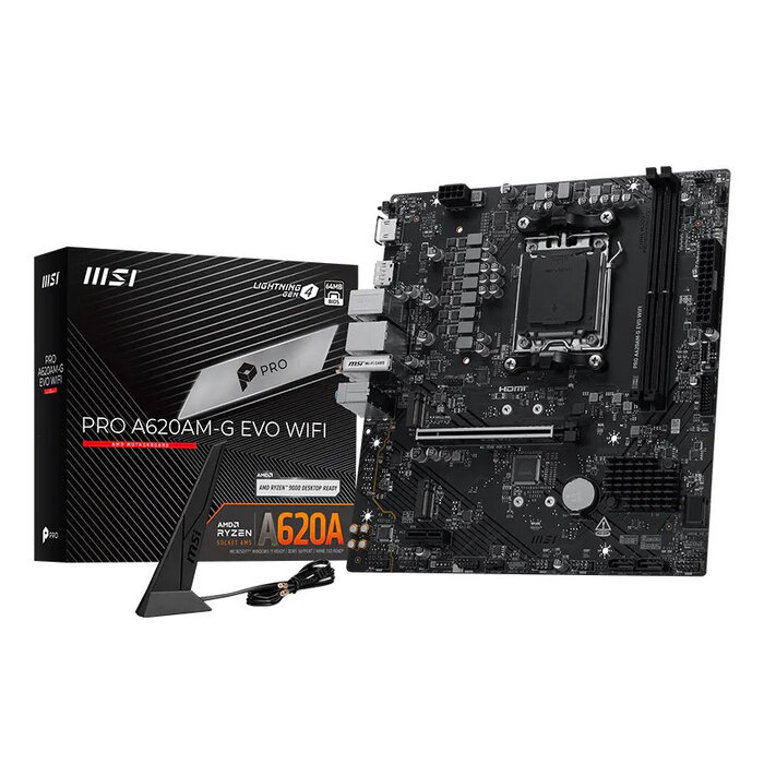 MSI MSI Pro A620AM-G EVO WIFI AMD A620A Socket AM5 micro ATX