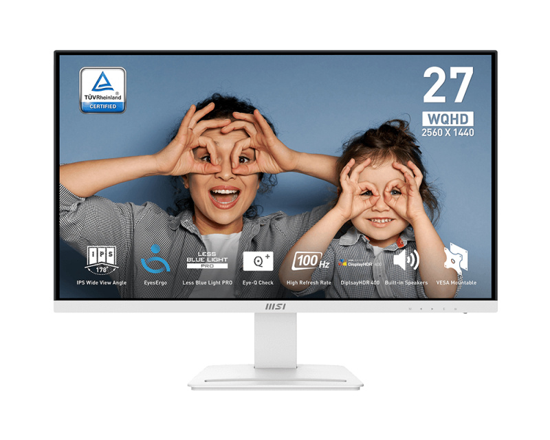 MSI MSI Pro MP273QWDE E2 computer monitor 68,6 cm (27") 2560 x 1440 Pixels Wide Quad HD LCD Wit