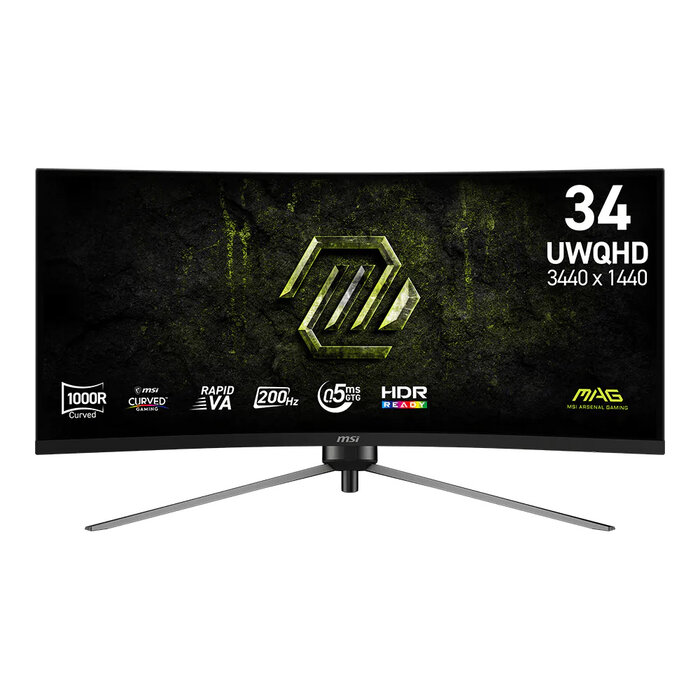 MSI MSI MAG 345CQRF E20 computer monitor 86,4 cm (34") 3440 x 1440 Pixels UltraWide Dual Quad HD Zwart