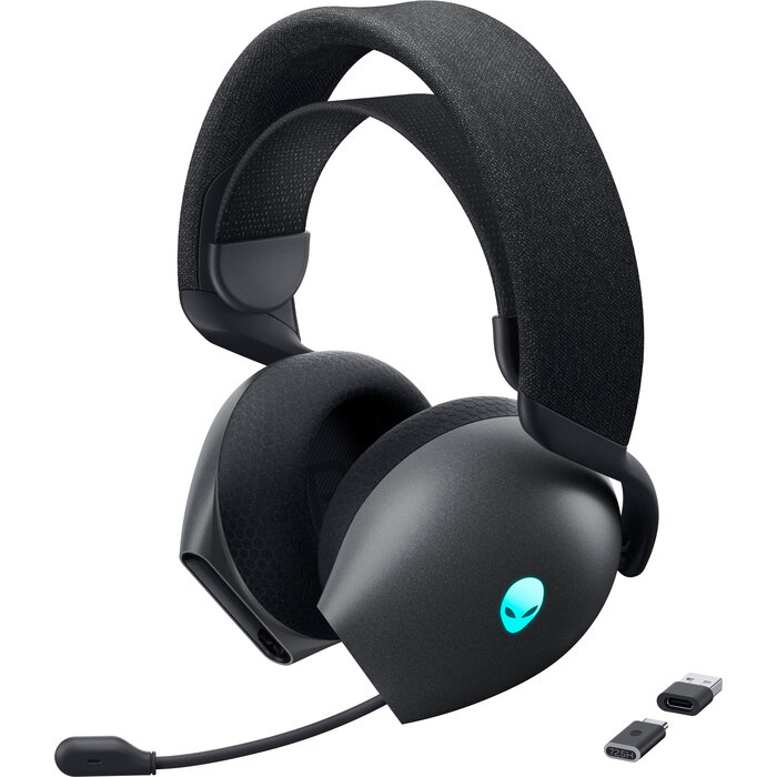 Dell Alienware AW725H Headset Bedraad en draadloos Hoofdband Gamen USB Type-C Bluetooth Zwart